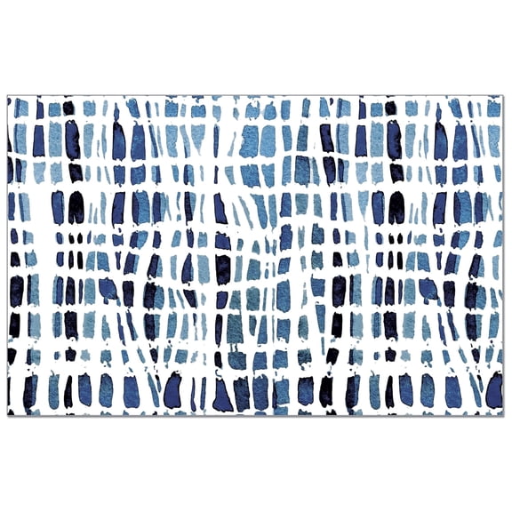 CounterArt Wavy Lines Indigo 24-Sheet Premium Paper Placemats