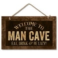 thumbnail image 1 of CounterArt "Welcome To The Man Cave" Hanging Wood Wall Sign, 1 of 7