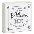 thumbnail image 1 of CounterArt "What Happens" Artistic Freestanding Solid Wood Block Sign 3.75" Square, 1 of 5