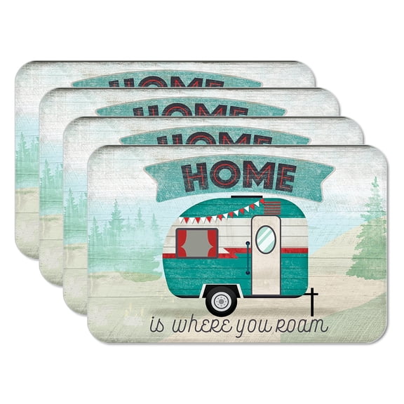 CounterArt Where You Roam Reversible Easy Care Plastic Placemat 4-Pack