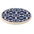 thumbnail image 1 of CounterArt White & Blue Pattern Round Wood Lazy Susan Turntable, 1 of 7