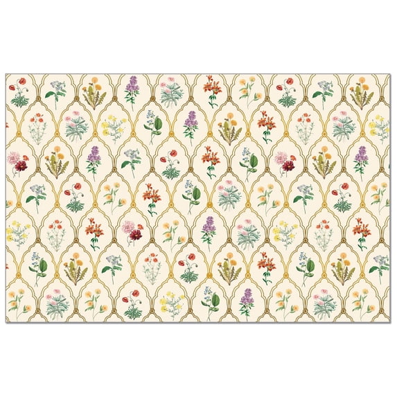 CounterArt "Wildflowers" 24 Sheet Reusable Premium Paper Placemats
