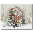 thumbnail image 1 of CounterArt Winter Forest Santa 3mm Tempered Glass Cutting Board 15" by 12", 1 of 8