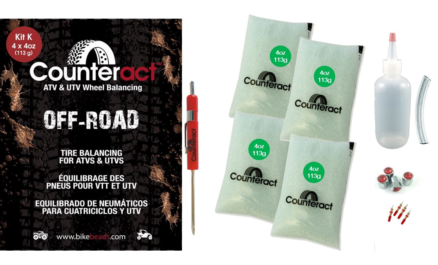 Counteract Motorcycle Tire Balancing Beads Shop Pack - 20 Pre-measured Bags & Vortex Valve Caps For Smooth Ride - View #7
