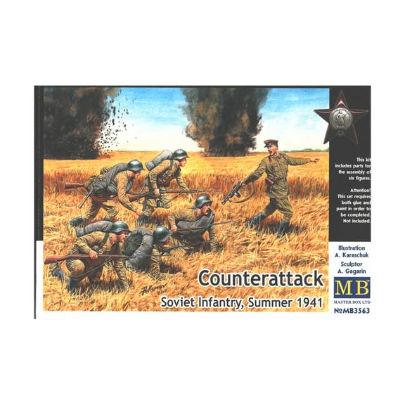 Counterattack Soviet Infantry Summer 1941 Kit (x6)