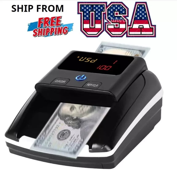 Counterfeit Bill Money Detector Fake Currency Detection Machine Test Dollar&Euro