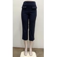 thumbnail image 1 of Counterparts Womens pull on stretch button patch front pockets straight Crop , Black , S, 1 of 1