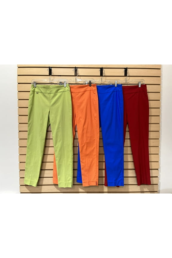 ankle length slim leg pull on Pants , Tangerine , 14