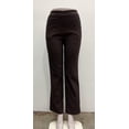 thumbnail image 1 of Counterparts solid pull on stretch boot cut front pockets with button details Pants , Chocolate , L, 1 of 2