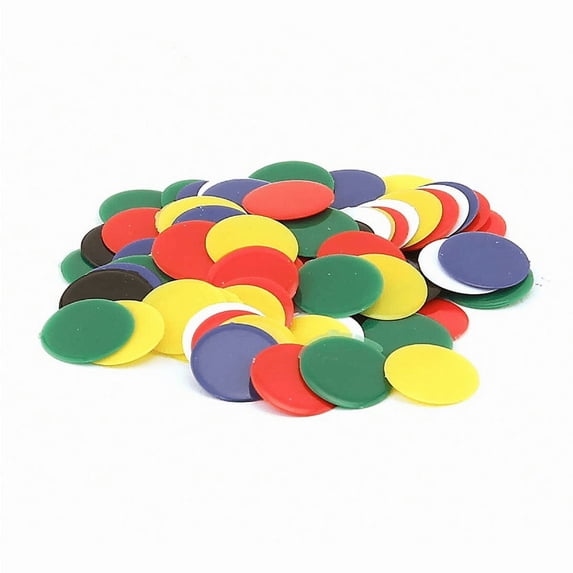 Hygloss Products, Inc 400-Opaque Chips-Plastic Color Bingo Supplies Discs for Counting, Game Tokens, Markers-Opaque, 7/8" Diameter, 400 Pack, 400 Pcs