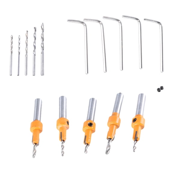 Countersink Drill Bits Set Wood Drill Countersink Counterbore Chamfer Cutter Adjustable with Wrenches for Woodworking