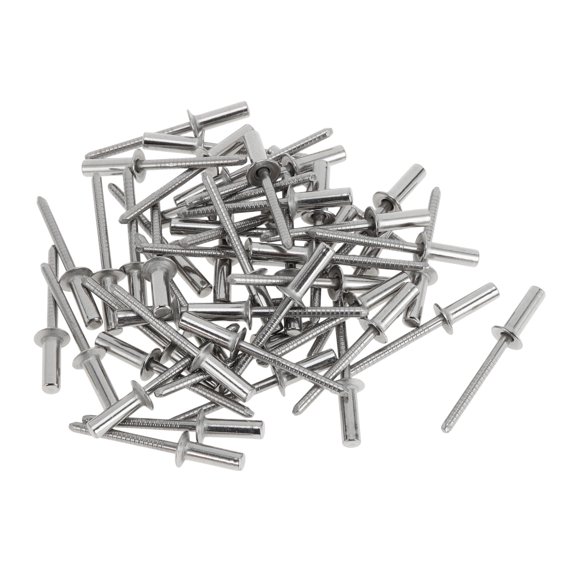 Countersunk Head Closed Sealing Rivets 4.8mm Grip Diameter 14mm Grip Length 9.5mm Flange Diameter Stainless Steel Silver Tone 50 Pcs