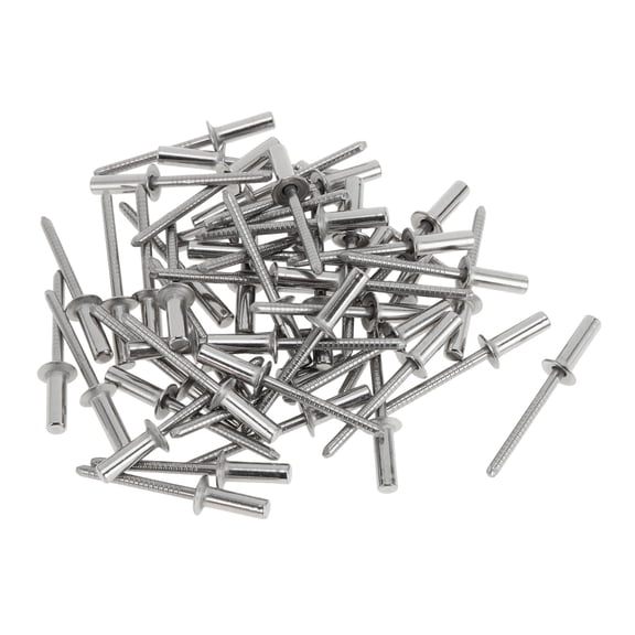 Countersunk Head Closed Sealing Rivets 4.8mm Grip Diameter 16mm Grip Length 9.5mm Flange Diameter Stainless Steel Silver Tone 50 Pcs