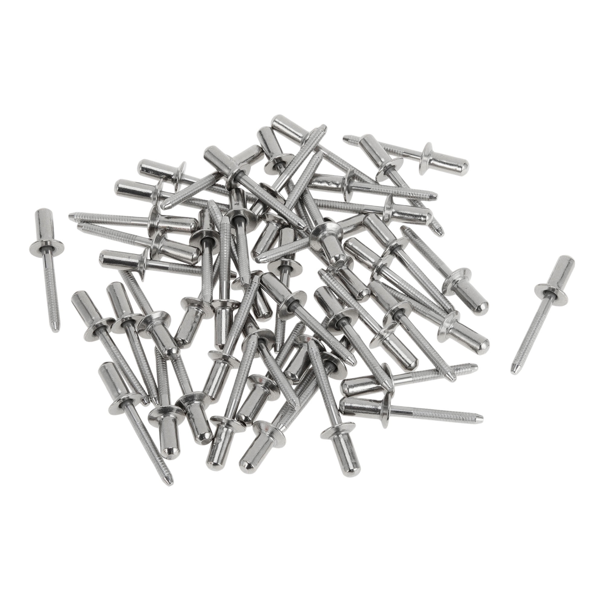 Countersunk Head Closed Sealing Rivets 6.4mm Grip Diameter 12mm Grip Length 13mm Flange Diameter Stainless Steel Silver Tone 50 Pcs