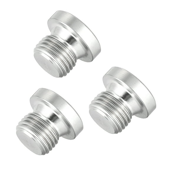 Countersunk Plug Internal Hex Head Socket with Flange -M10 x 1 Male Stainless Steel Pipe Fitting Thread 3Pcs