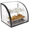 thumbnail image 1 of Countertop Bakery Display Case, Clear Acrylic With Black Metal Frame, Rear-loading Doors And 3 Removable Trays - 18 x 19-1/2 x 16-1/2-Inch (CVMFT3LG), 1 of 1