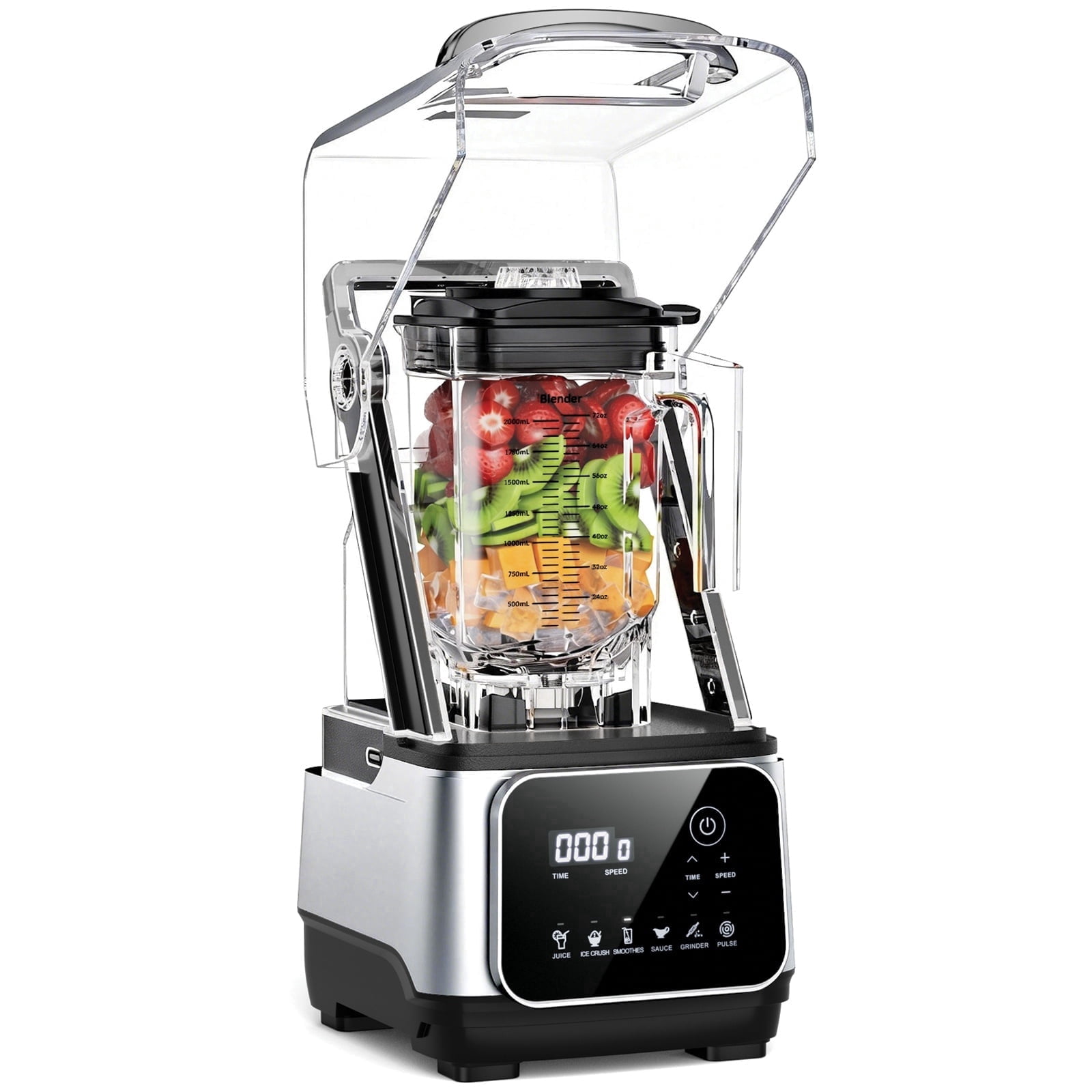 Friwest Professional Countertop Blender, 2400W High Power Smoothie Blender with 68oz, 6-Speed Control & Pulse, Ice Crushing Blender for Frozen Drinks