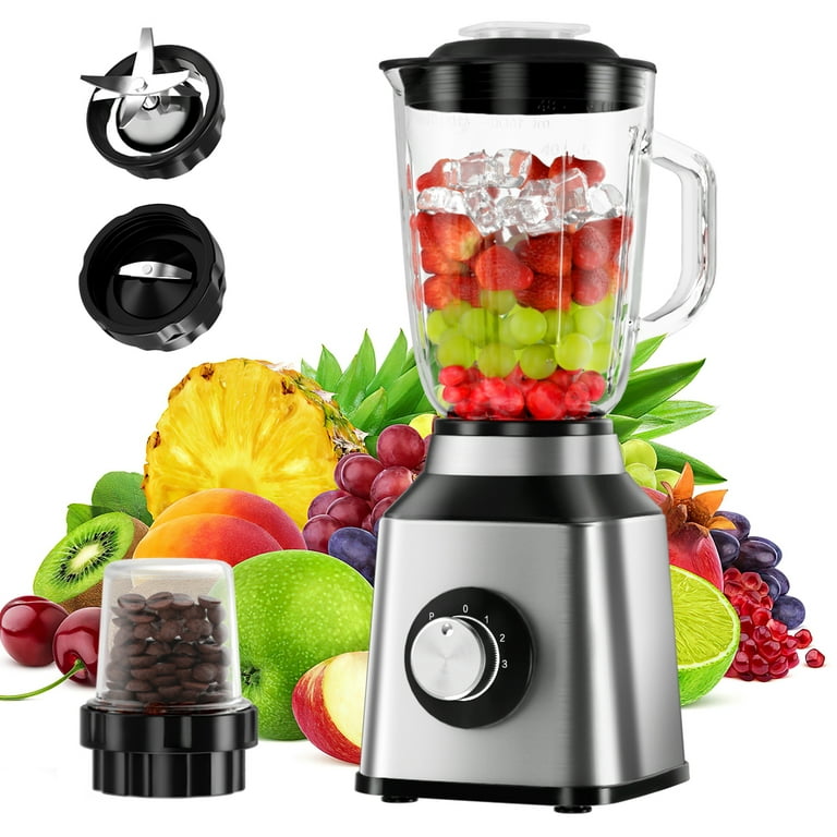 VAVSEA 1000W Countertop Blender for Shake and Smoothies, with 51oz Glass  Jar & 20oz Travel Cup, 5 Speed Multifunctional Blenders for Kitchen Ice  Crush Fruit Protein Drinks Vegetable, Silver 