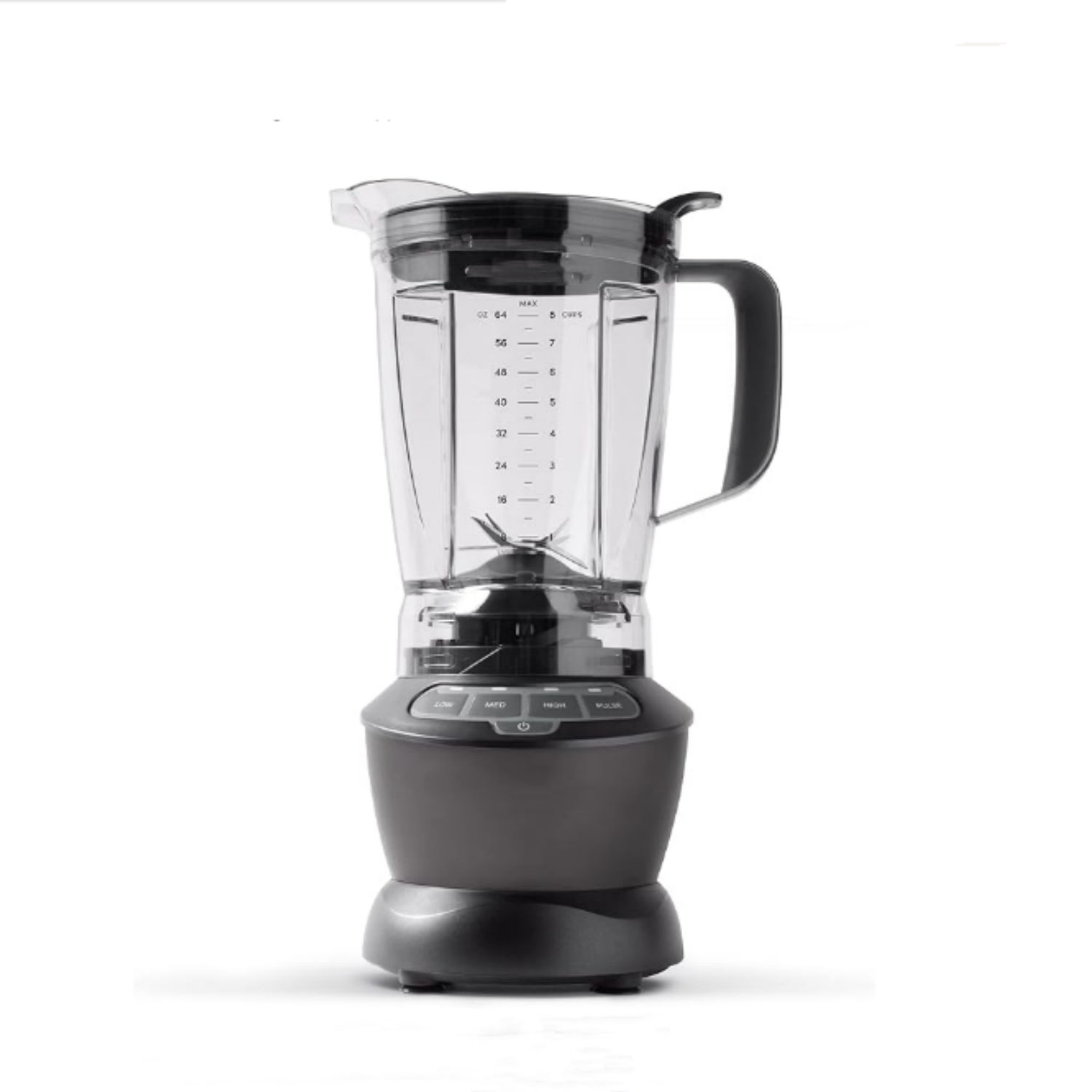 Countertop Blender for Shakes, Smoothies, Food Prep, and Frozen Blending, 64 Ounces, 1200 Watt, Dark Gray