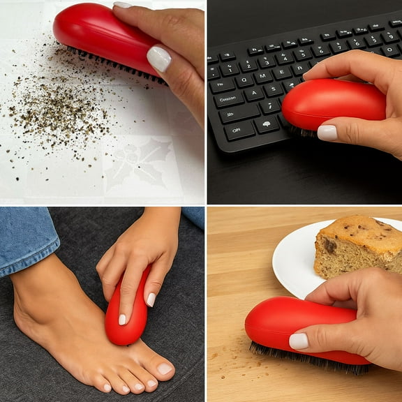 Countertop Broom Table Crumb Sweeper Brush Cleaner Rolling Kitchen Tool Portable