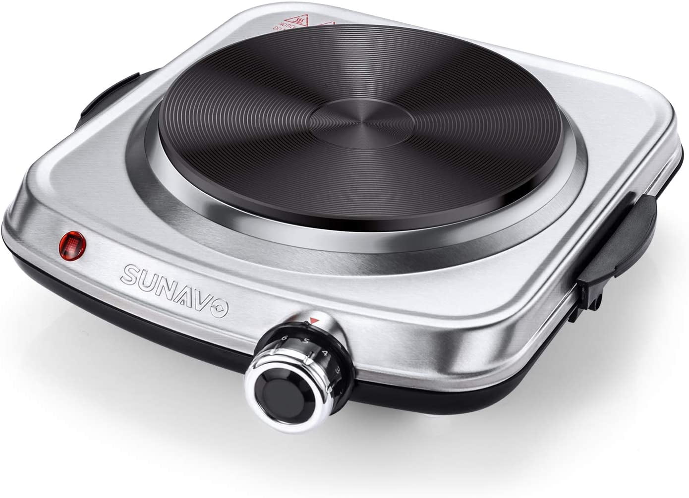 Countertop Burners Electric Single Burner 1500W Stainless Steel Hot Plate with Temperature Control