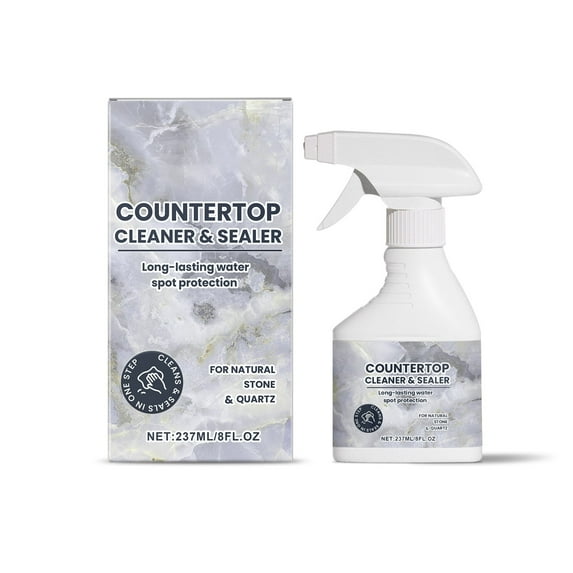 Countertop Cleaner & Sealer Spray 8oz Streak-Free Spray for Granite, Marble & Quartz, Kitchen Cleaning Tool