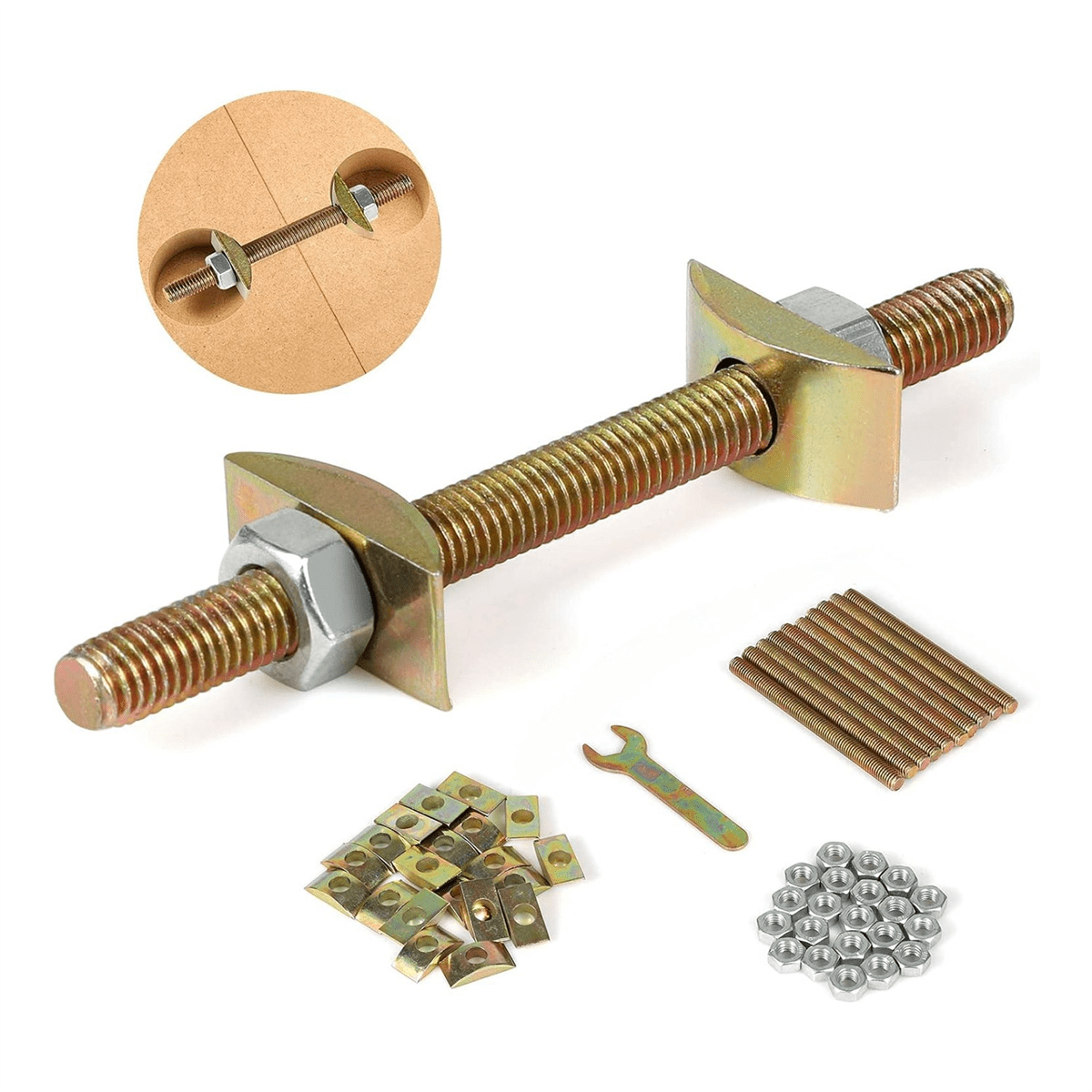 Countertop Connector,Table Top Fasteners,Joint Connector Drawbolt Pack