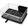 Countertop Dish Drying Rack, Stainless Steel Dish Drainer with Utensil