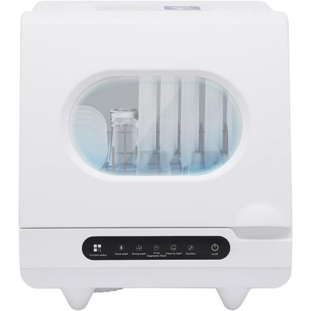 Countertop Dishwasher, Portable Mini Dishwasher with 5L Water Tank, 360° Rotation Flushing & Hose Connection 3-in-1 Function Dishwasher for Apartments,Dorms & RVs (1200W)