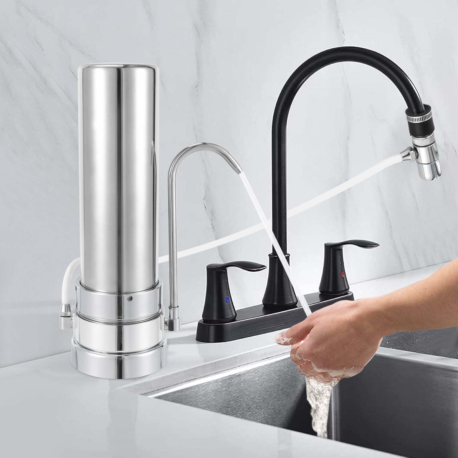 Countertop Filtration System, Heavy Metals, Bad Taste, Chlorine Reduce