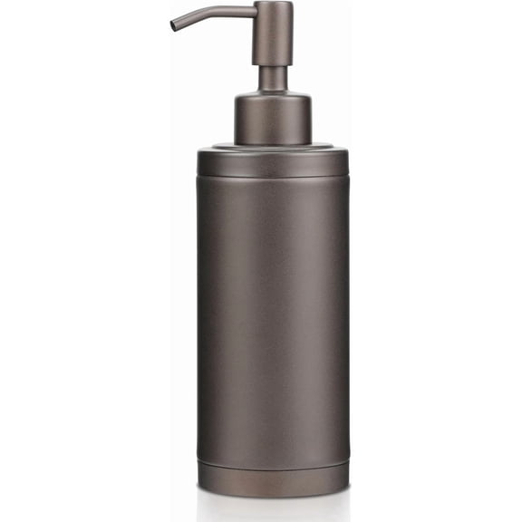Countertop Hand Soap Dispenser, Refillable Stainless Steel Pump Bottle for Bathroom & Kitchen, Free Standing - 300ml, Bronze