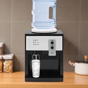 Countertop Hot and Cold Water Dispenser, Compact Top Loading Water Cooler with Warm Water Option, Fast Heating, Food-Grade Stainless Steel Tank for Home, Office & Dorm