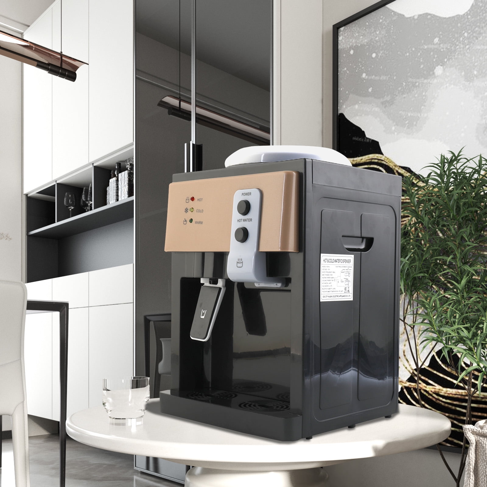 Countertop Hot and Cold Water Cooler Dispenser 5 Gallon Electric Top ...