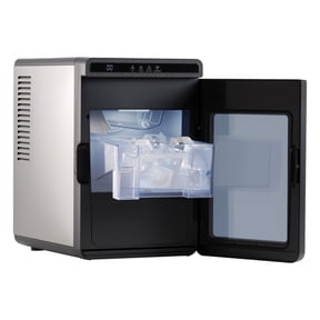 Countertop Ice Maker, 22 lbs per Day, Self-Cleaning Portable Machine with Tong, Drawer-Style Ice Access, Ice-Making Machine with Large Square Cubes, for Home, Kitchen, Office, Bar & Party