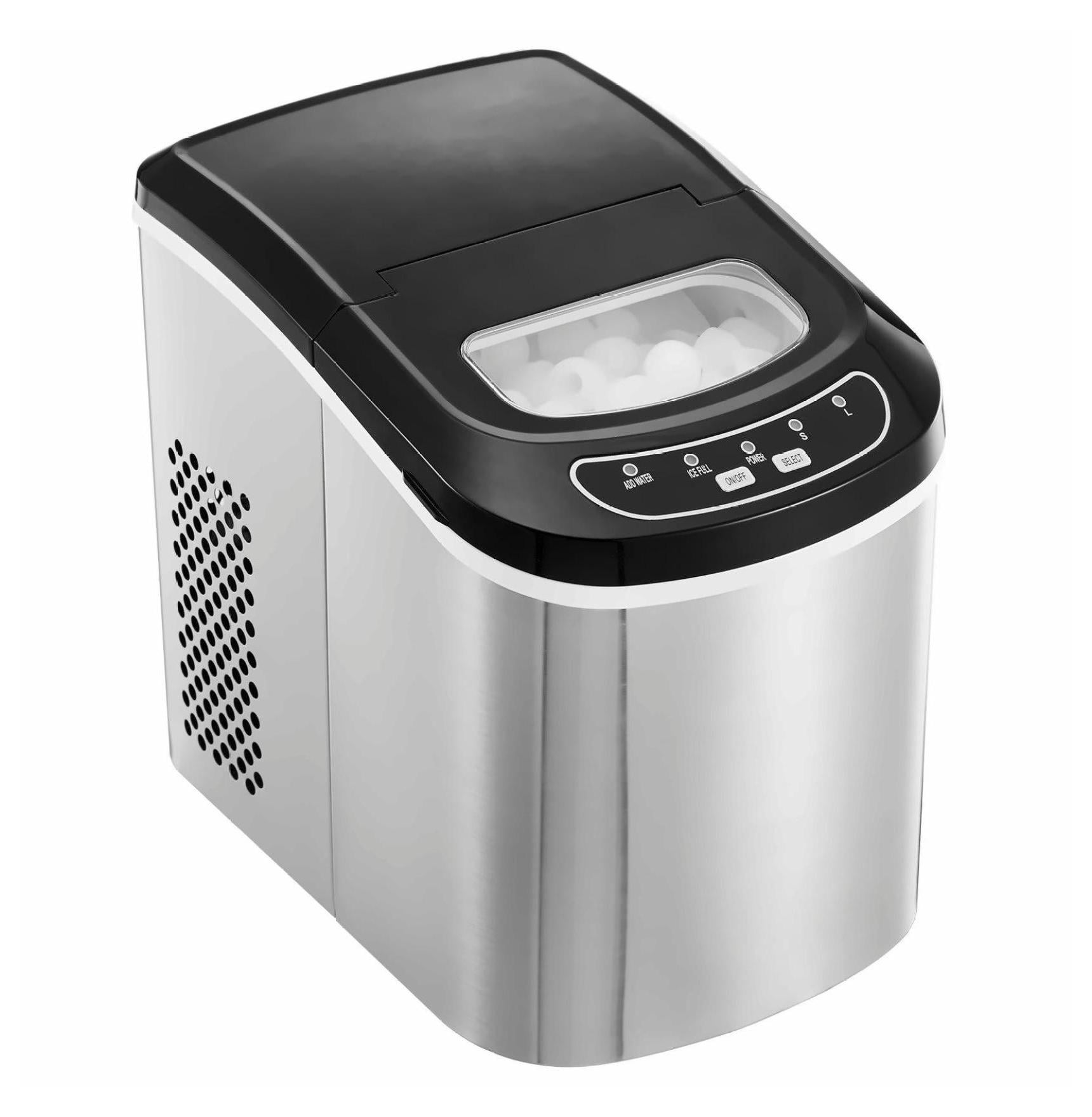 Countertop Ice Maker 33Lbs/24H - Portable Ice Machine with Scoop & Basket - Self-Cleaning, Fast Ice in 6 Minutes - For Home, Bar, Kitchen