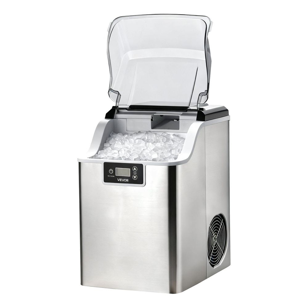 Countertop Ice Maker, 44 lbs per Day, Self-Cleaning Portable Machine with Scoop, 4 lbs Ice-Storage Basket, Nugget Ice-Making Machine with Chewable Ices for Home, Kitchen, Office, Bar & Party
