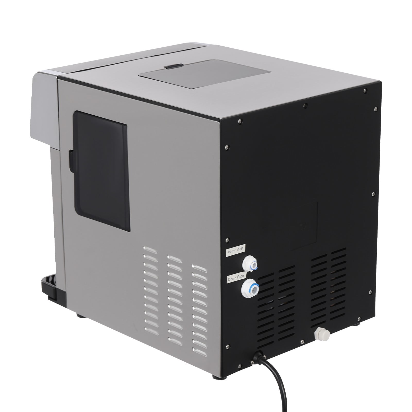 Countertop Ice Maker Dispenser, 2-in-1 Ice Water Maker, Electric Ice Dispenser for Homes, Cafes, Offices, and More (12.2*16.14*14.57in)