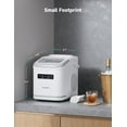 thumbnail image 1 of Countertop Ice Maker with Handle, Ice in 6Mins, 26 lbs/Day, Portable Ice Maker Machine with Self-Cleaning for Apartment/Under Cabinet/Kitchen/Office/Camping/RV/Home Bar（White）, 1 of 8
