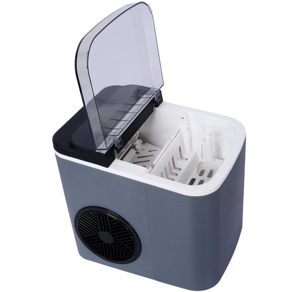 Countertop Ice Maker Machine, Portable Ice Maker with Self-Cleaning Function, 26 lbs in 24H, 9 Bullet Ice Cubes in 6 Minutes, Compact Ice Machine for Home, Kitchen, Office, with Basket & Scoop
