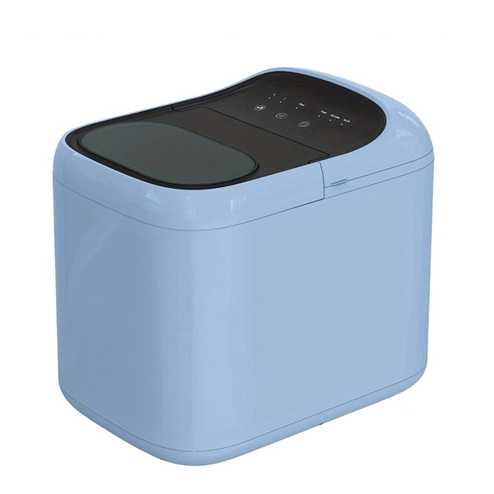 Countertop Ice Maker, Portable Mini Ice Maker W/ Basket & Shovel, Fast Ice Making, Bullet Ice Type, 33 lbs of Ice, Portable Ice Machine for Home, Kitchen, Office - Blue