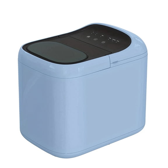 Countertop Ice Maker, Portable Mini Ice Maker W/ Basket & Shovel, Fast Ice Making, Bullet Ice Type, 33 lbs of Ice, Portable Ice Machine for Home, Kitchen, Office - Blue