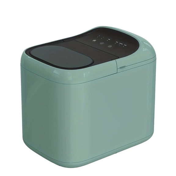 Countertop Ice Maker, Portable Mini Ice Maker W/ Basket & Shovel, Fast Ice Making, Bullet Ice Type, 33 lbs of Ice, Portable Ice Machine for Home, Kitchen, Office - Green