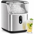 thumbnail image 1 of Qunler Countertop Nugget Ice Maker Machine, 33lb/Day Soft Chewable Pebble Crushed Portable Ice Maker, Stainless Steel, 1 of 9