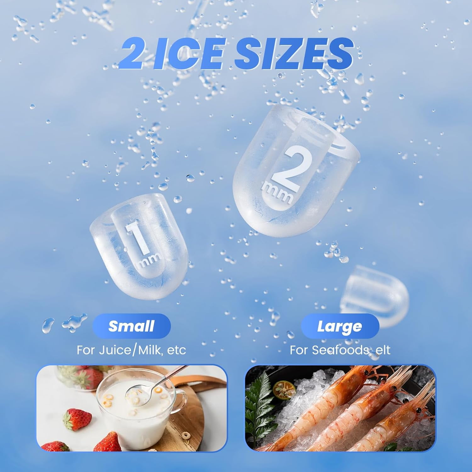 Countertop Ice Maker with Handle, Portable Bullet Ice Machine 9 Cubes in 6 Mins, 26lbs/Day, Auto-Clean for Home Kitchen RV Camping Green