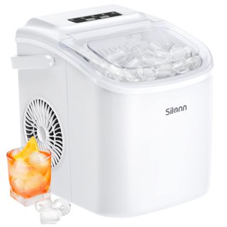 COWSAR 33lbs Countertop Nugget Ice Maker, Potable with Scoop, Soft Nugget  Ice Ready in 7mins, White 
