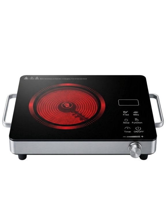 Countertop Infrared Single Burner,2200W Single Burner Electric Cooktop, Hot Plate for Cooking, Electric Stove with Sensor Touch Control.