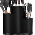 thumbnail image 1 of MYVIT Knife and Utensil Holder 3-in-1 Universal Knife Block without Knife Compact Kitchen Cutlery Organizer Detachable Empty Knife Storage for Countertop, 1 of 9