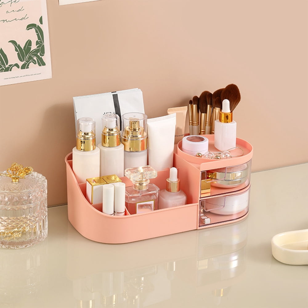 Countertop Makeup Organizer Plastic Large Capacity Cosmetics Vanity