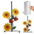 thumbnail image 1 of Countertop Metal Paper Towel Holder Flowers Christmas Vertical Tissue Holder Rack Kitchen Roll Paper Stand Organizers, 1 of 6