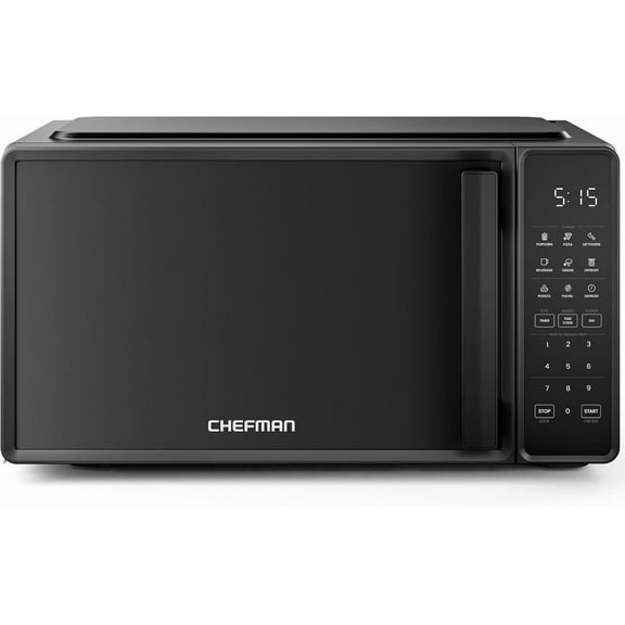 Countertop Microwave Oven 0.7 Cu. Ft., 700 Watts with 10 Power Levels, 6 Cooking Presets One-Touch Express Cook, Eco Mode, Child Safety Lock, & Mute Button - Black